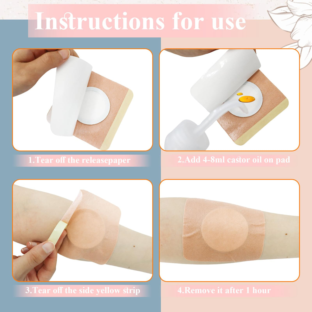 Waterproof outer layer demonstration of the anti leakage wellness stickers.