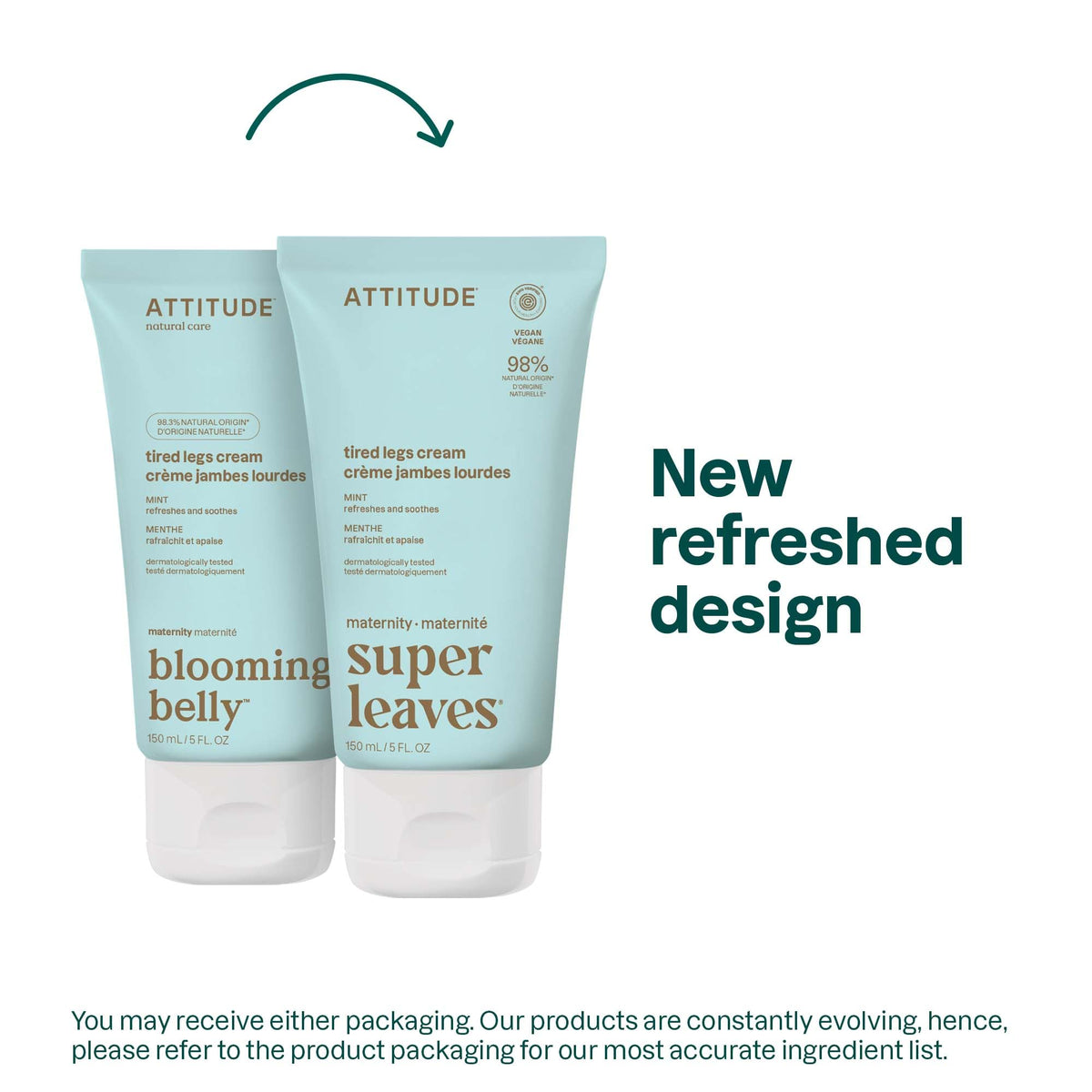 ATTITUDE plant based maternity lotion for cooling relief on swollen feet.