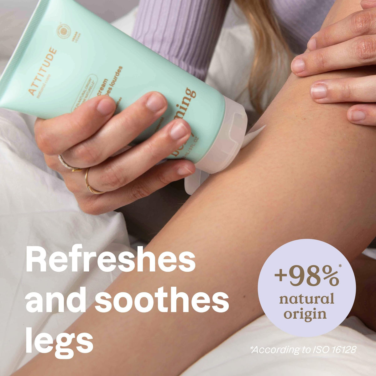 EWG Verified pregnancy safe leg cream enriched with argan oil and mint.