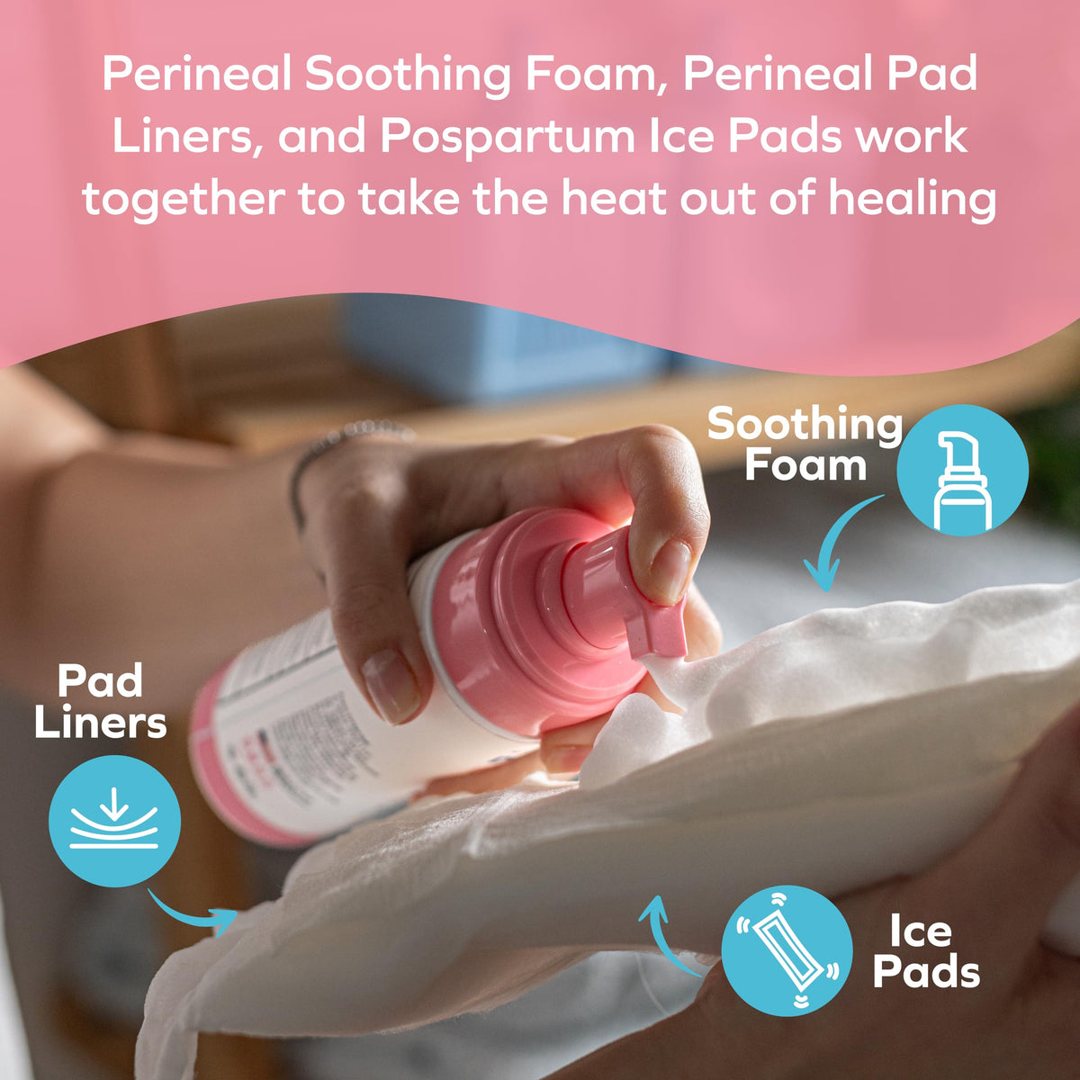 Authentic USA imported Dr. Talbot's maternal care cooling foam on a clean backdrop.