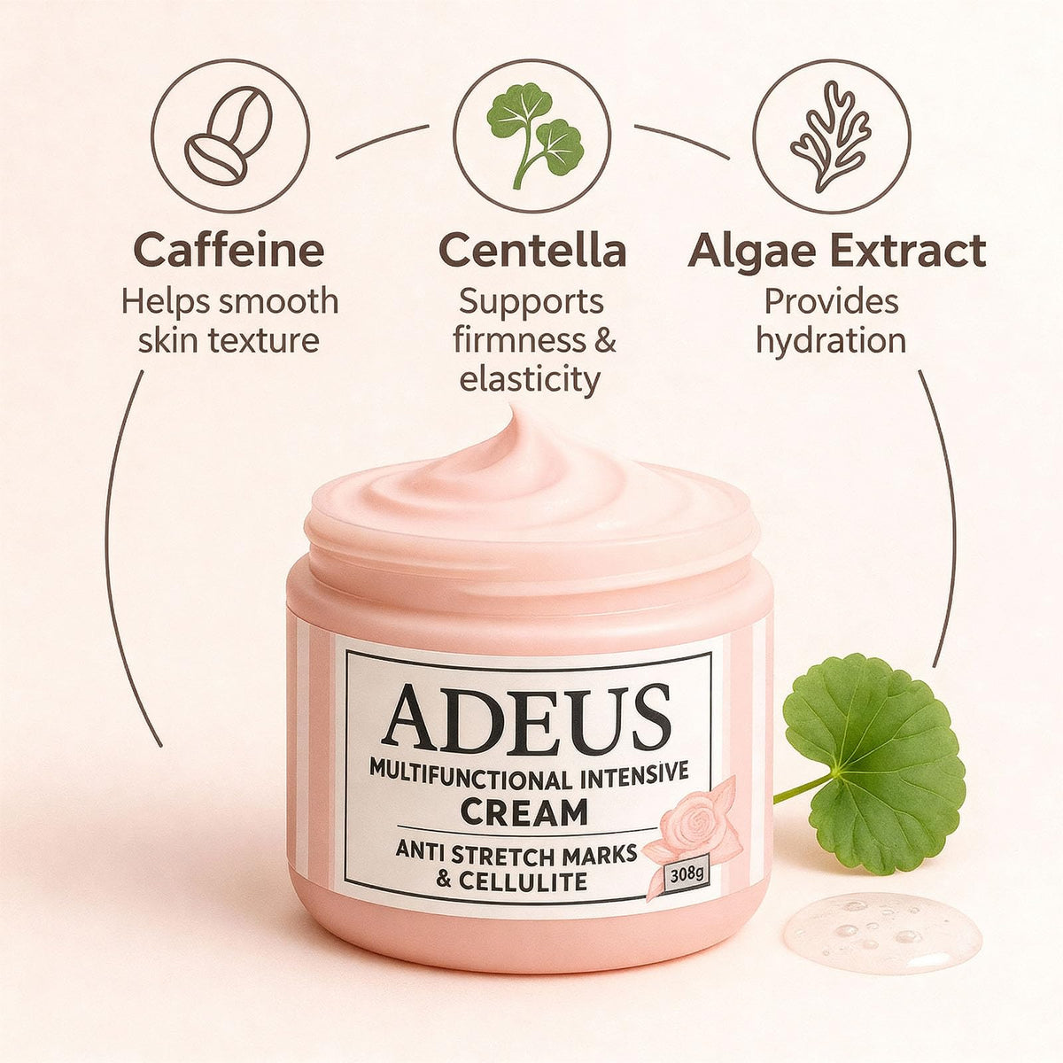 ADEUS daily moisturizing cream for sagging skin and body contouring