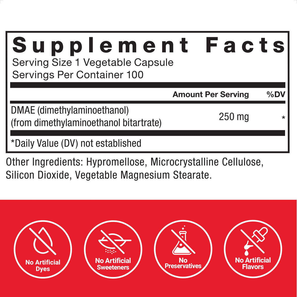 Imported USA brain health supplement bottle 100 vegetable capsules top view