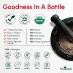 ForestLeaf beet root capsules bottle with ginger and grape seed labeling