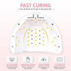 Professional nail dryer showing hand inside with auto sensor