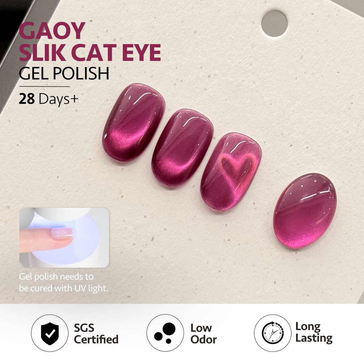 Application of cat eye effect using magnetic tool