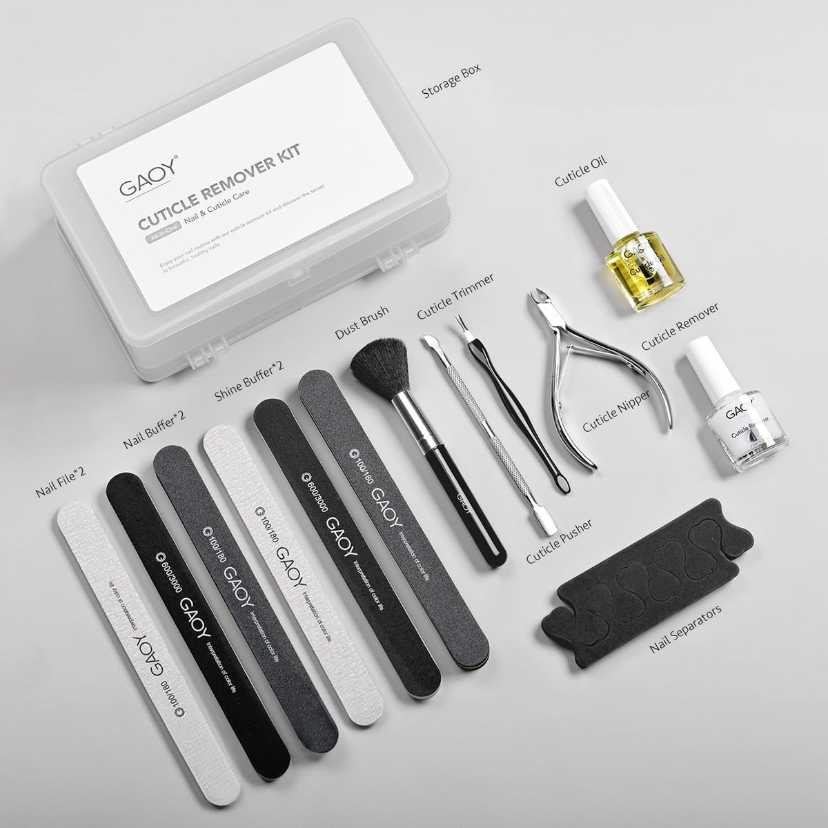 Compact storage box for GAOY professional nail care tools