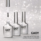 GAOY matte finish top coat container showcasing the premium long-lasting resin formula design.