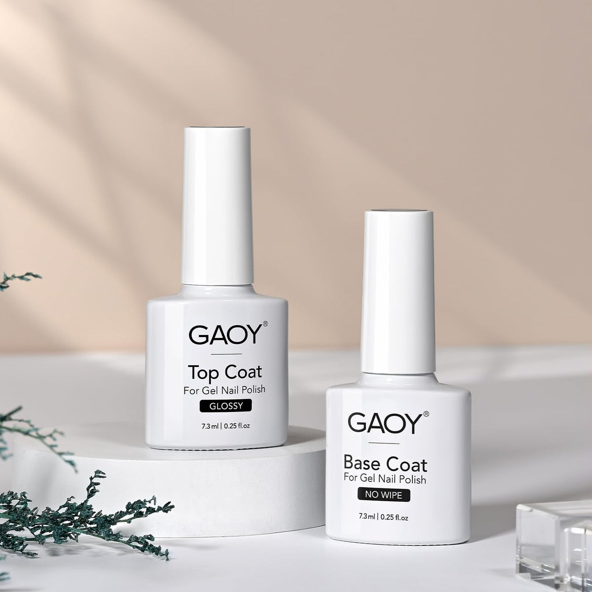 Rear view of GAOY gel combination set showing usage warnings and application instructions