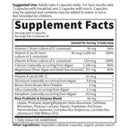 Garden of Life whole food matrix calcium supplement capsules with probiotics and enzymes info