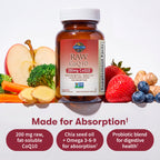 Garden of Life raw chia seed oil lipid delivery system packaging details close up view