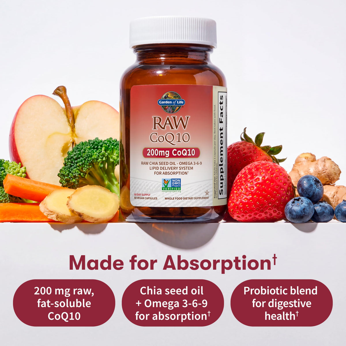 Garden of Life raw chia seed oil lipid delivery system packaging details close up view