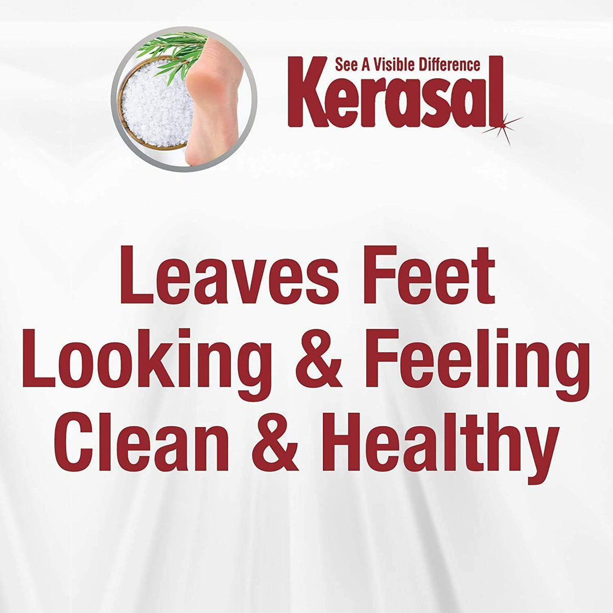 Kerasal foot care soak packaging detailing the sixteen individual soaks product yield information.