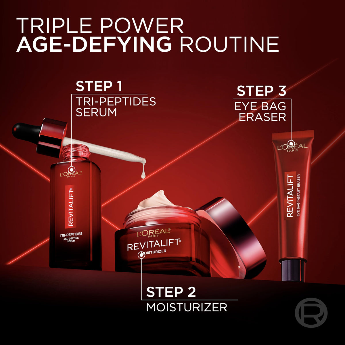 L'Oreal Paris Revitalift Triple Power eye treatment box and tube