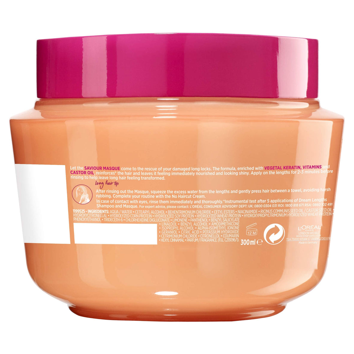 Texture of L'Oreal Elvive Dream Lengths nourishing hair mask