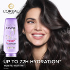 Back label of Loreal Elvive Hyaluron Plump Conditioner