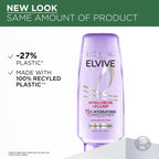 Close up of Hyaluronic Acid hair care branding