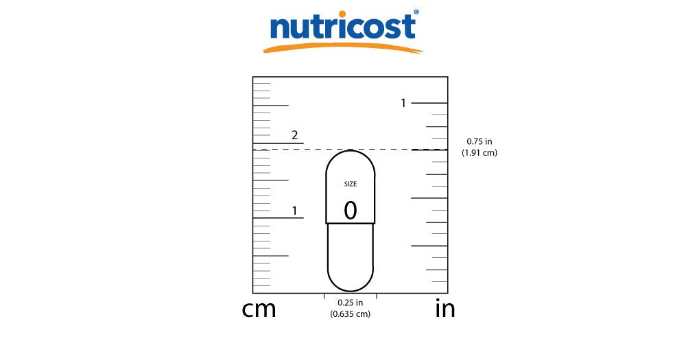 Nutricost dietary supplement bottle demonstrating manufacturing details from a GMP compliant facility
