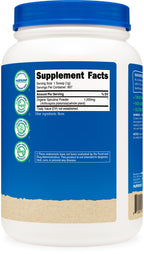 Imported USA organic spirulina powder scoop presentation for daily smoothies