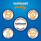 Back label of Nutricost garlic oil extract 1000mg detailing ingredients and directions