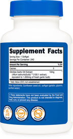 Authentic Nutricost imported garlic supplement bottle showing immune system support benefits