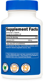 Authentic USA imported Nutricost CoQ10 daily wellness supplement container