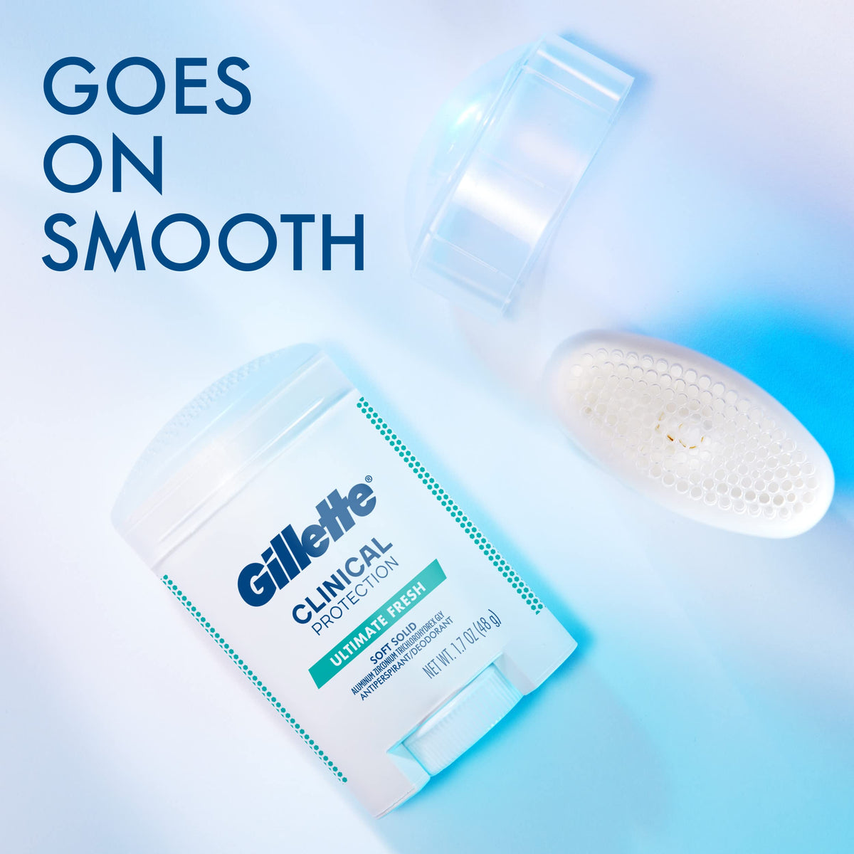 Gillette Clinical soft solid packaging details and active ingredients