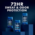 Gillette anti white mark technology deodorant stick displaying back label application instructions