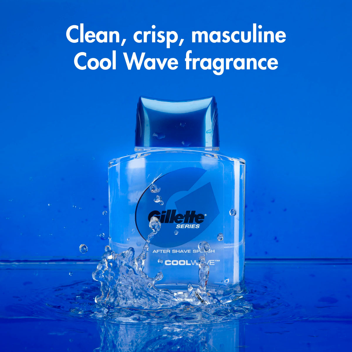 Premium masculine fragrance Gillette after shave bottle for daily skincare routine