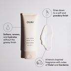 OUAI Rue St Honore hand cream texture close up showing creamy balm consistency