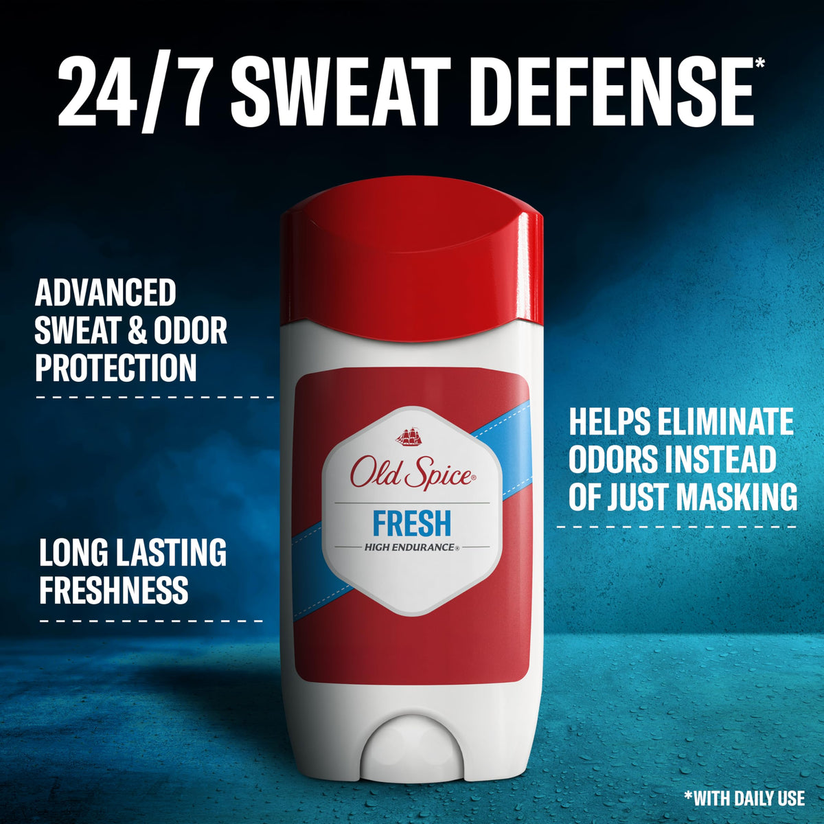 Old Spice invisible solid fresh scent packaging angled view