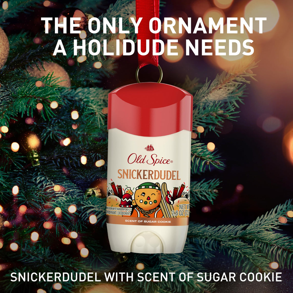 Back label of Old Spice antiperspirant showing ingredients