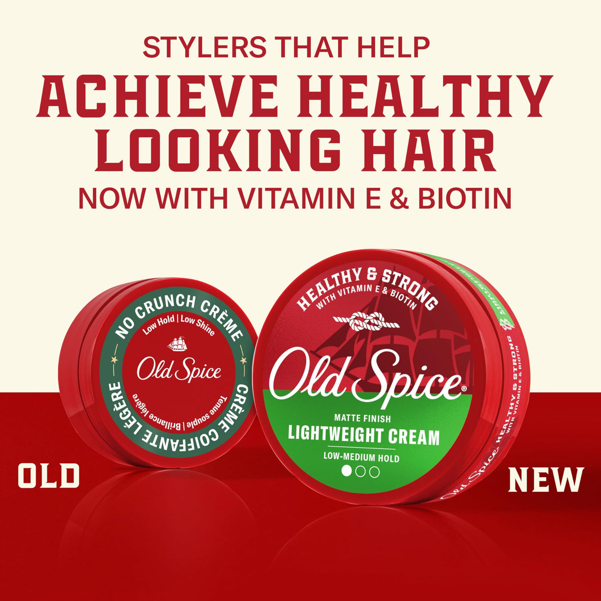 Old Spice hair styling cream matte finish packaging