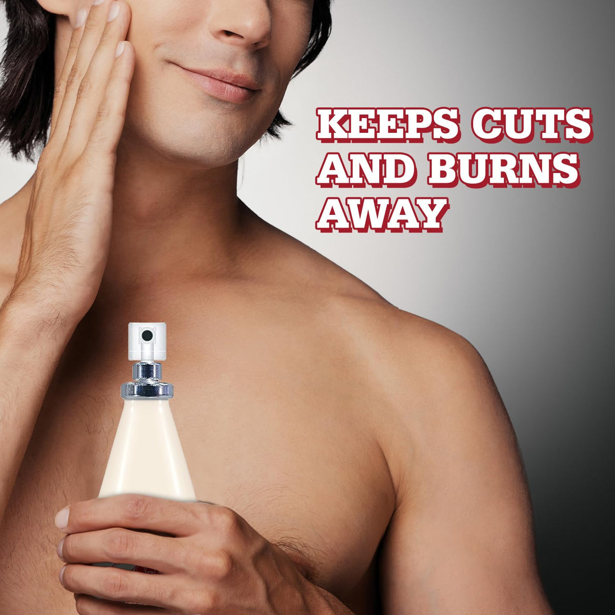 Close up view of Old Spice aromatic barbershop fragrance aftershave lotion.