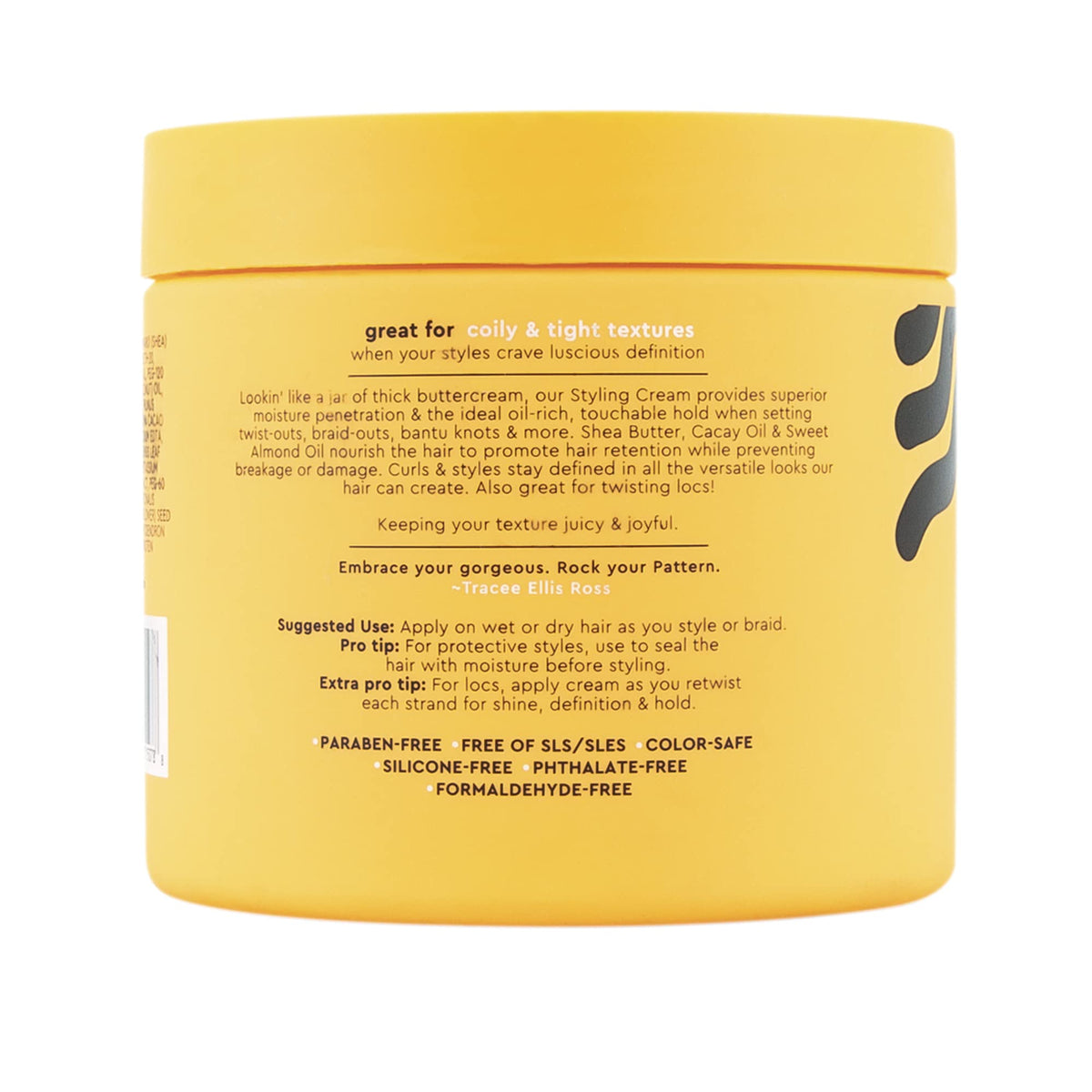 PATTERN Beauty jar showcasing premium USA imported formula for natural curls