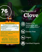 Herb Pharm Clove liquid supplement bottle label details
