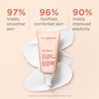 Clarins pregnancy safe stretch mark cream angled packaging view showing ingredients list