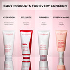 Clarins anti stretch mark body lotion unboxing view with protective retail seal