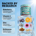 Close up view of the nutrition facts label on Clean Nutraceuticals quercetin zinc gummies container.