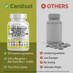 Clean Nutraceuticals heart health supplement container detailing nutritional facts and directions