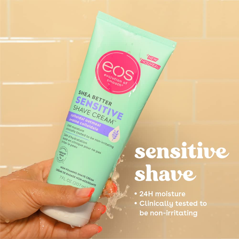 EOS women's fragrance free shave cream bottle back label ingredients