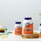 NOW Foods Coenzyme Q10 bottle back showing usage instructions