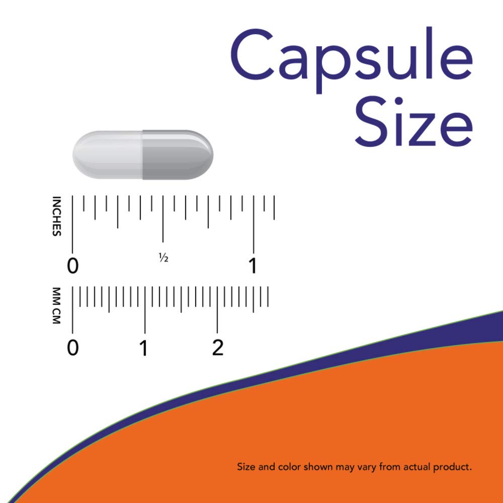 Side profile of Now Foods Potassium Citrate 180 capsule bottle