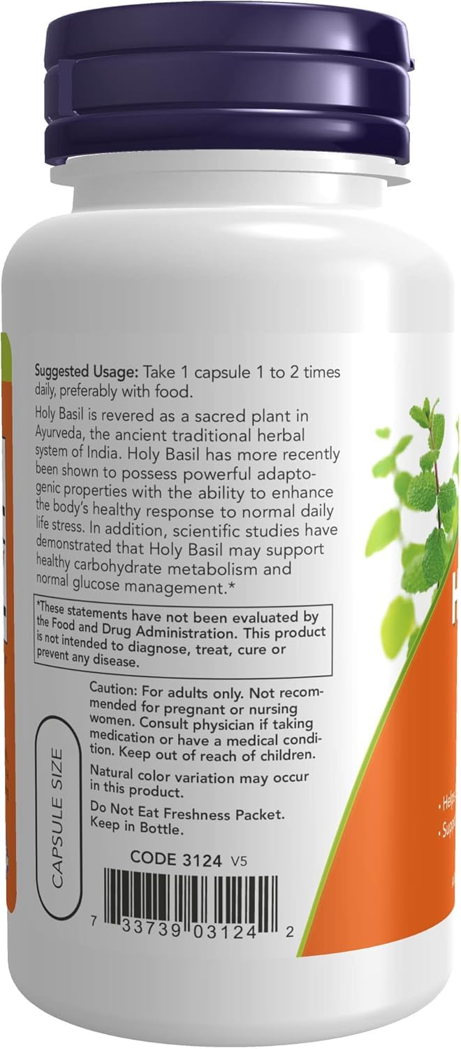 Now Foods Holy Basil Extract 90 capsules pack of two units