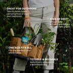 Cliganic repellent bracelet stretched to show fit
