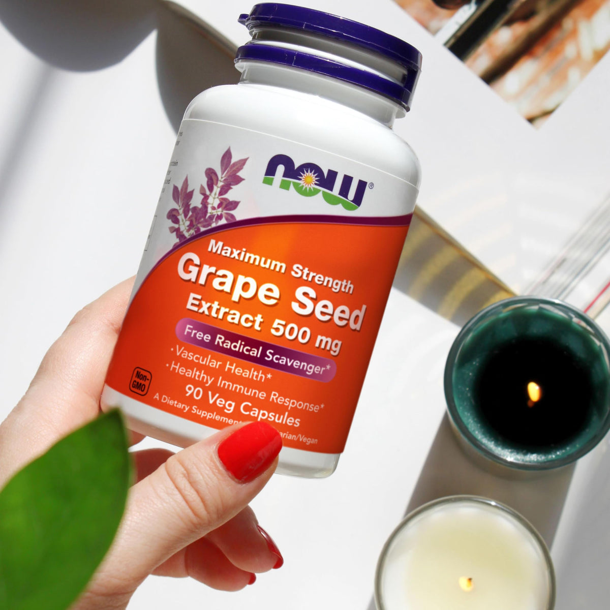 Now Foods Grape Seed Extract vegetarian capsule texture