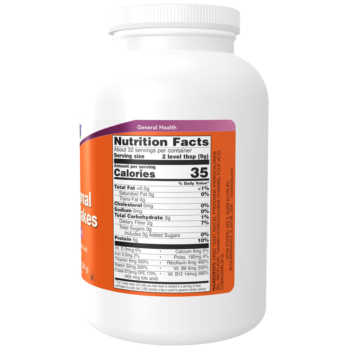 NOW Foods fortified nutritional yeast powder for vegan diet