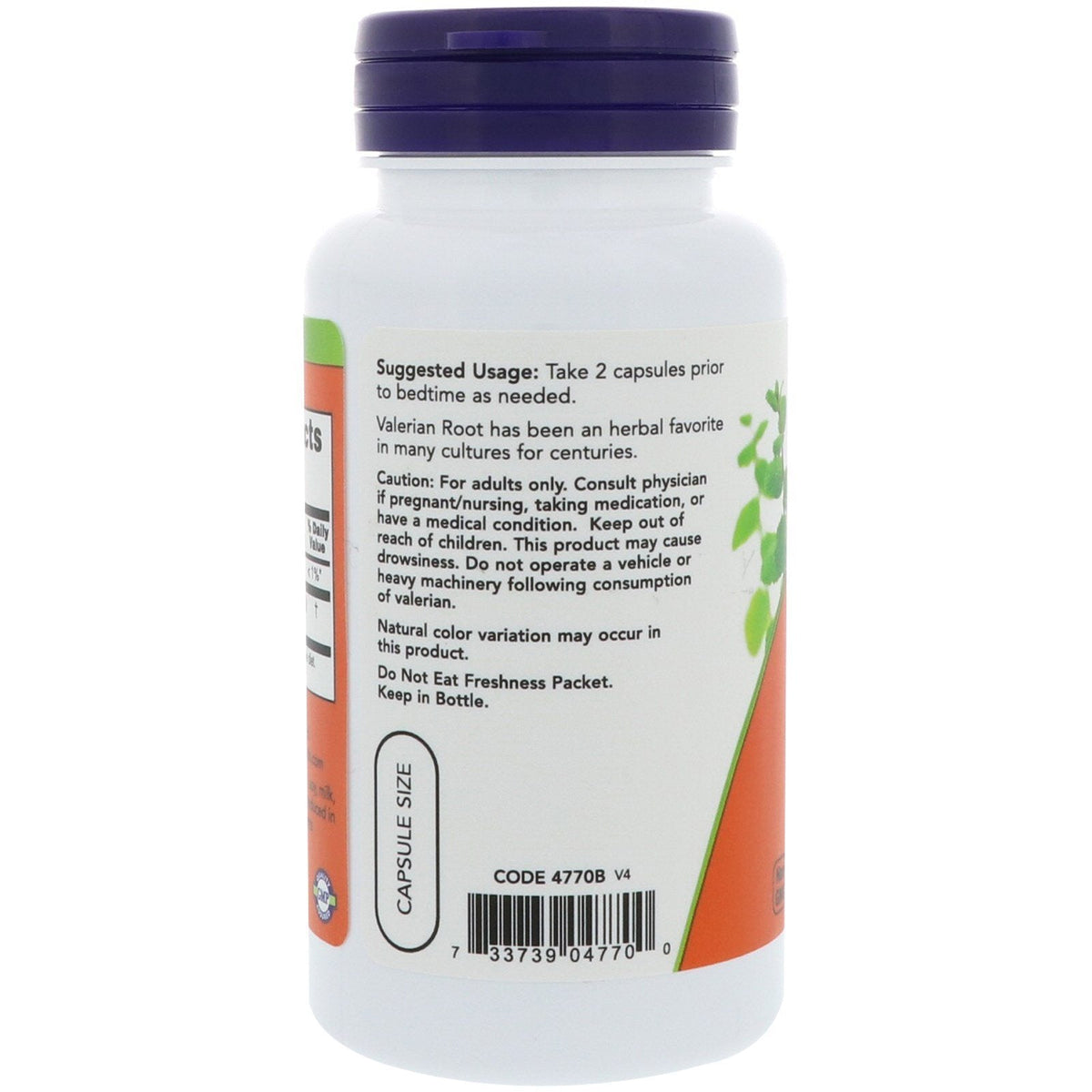 Authentic USA imported NOW Foods nighttime relaxation herbal supplement container angle view