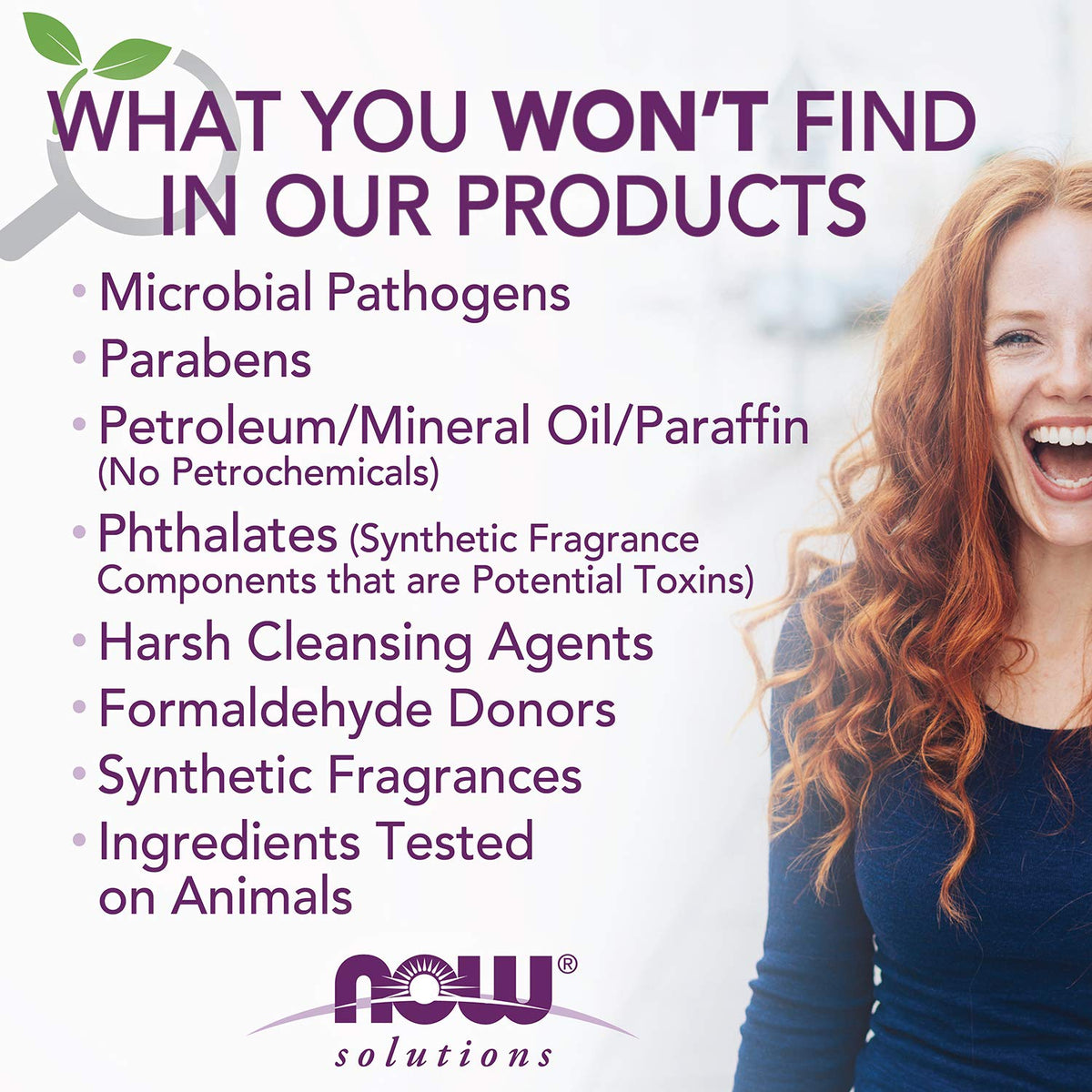 Authentic NOW Foods Nutri-Shave skincare packaging highlighting pore clogging residue removal