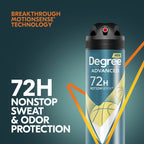 Side view of the Degree Men Sport Defense three pack wrapper highlighting the imported product authenticity markers.