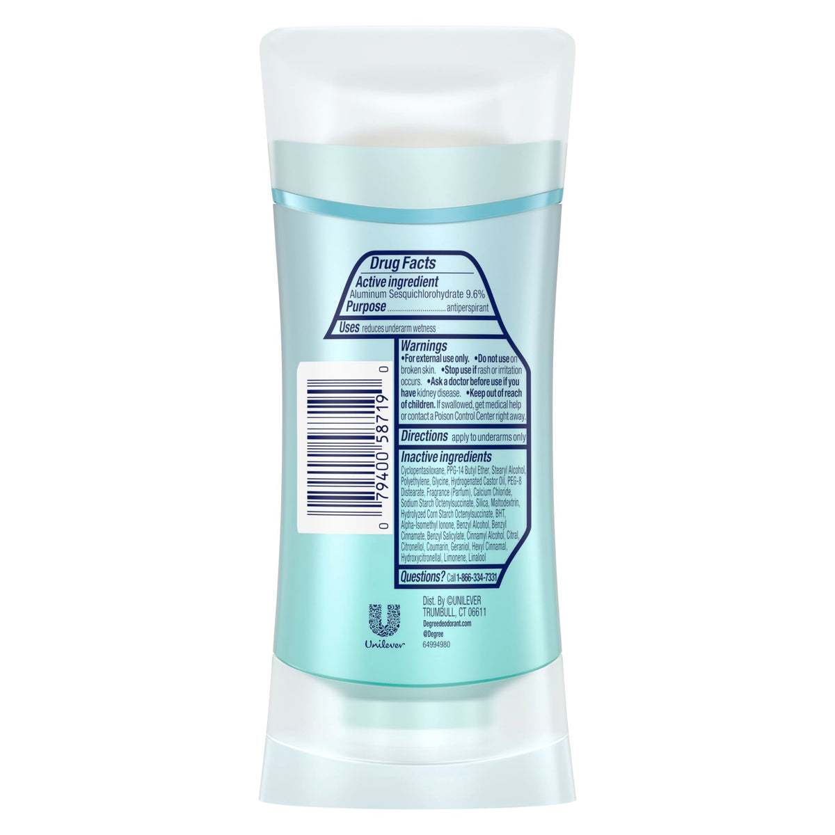 Degree Women anti stain invisible solid underarm stick seventy two hour protection